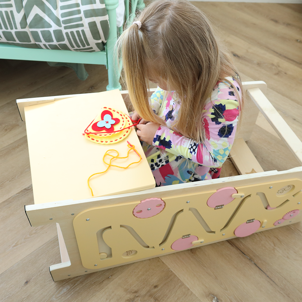 Fine Motor Development with a Montessori Toddler Safety Tower